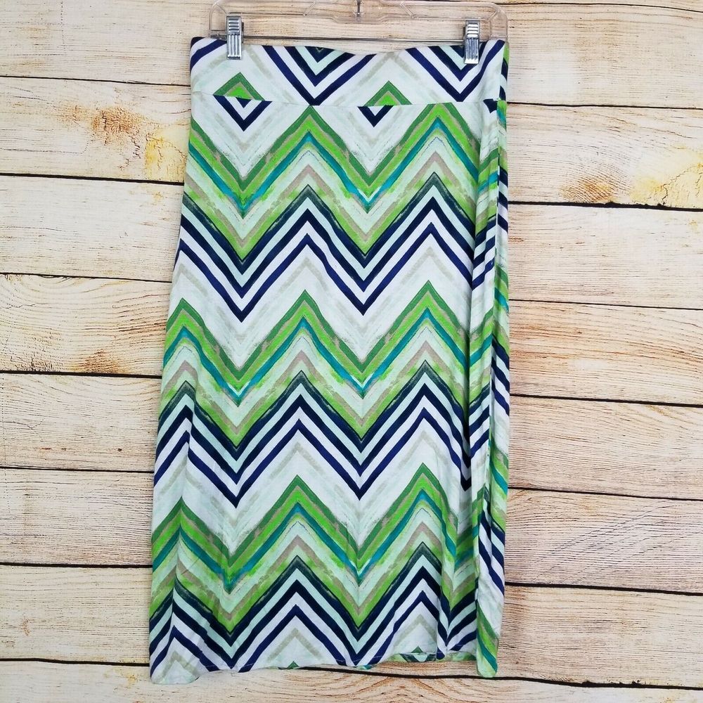 Ana A New Approach Womens Size M Skirt Stretchy Chevron Lightweight Pull On